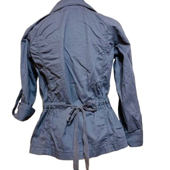 Calvin Klein Jeans Women's Button Front Tie Waist  Pockets Jacket Blazer Medium - Picture 2 of 8